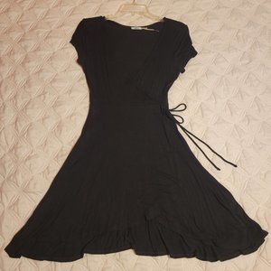 Kimchi Blue faux wrap black dress